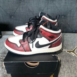 Nike Red and Black High-Top Sneakers